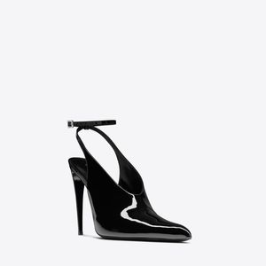 Saint Laurent . PULP SLINGBACK PUMPS IN PATENT LEATHER.